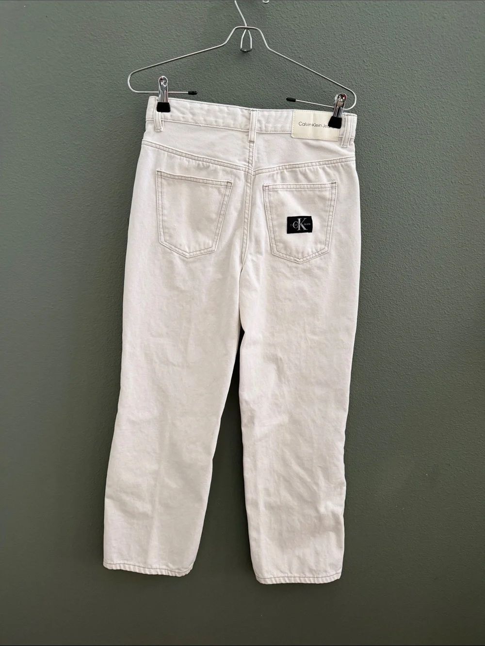 Juniors Sz 14 Calvin Klein Pocket Patch Baggy Jeans Y2K